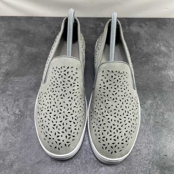 Vionic MIDI Perf Women Shoes Gray 8.5M Perforated Leather Slip On Casual Loafers - Picture 5 of 16